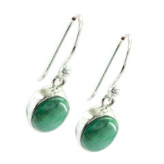 Leah Green Gemstone Dangle Earrings for Everyday Wear