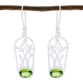 Ella Green Gemstone Dangle Earrings for Everyday Glam Peridot Green Dangle