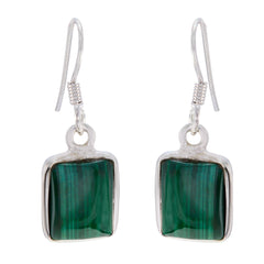 Josephine Green Gemstone Dangle Earrings for Glam Malachite Green Dangle