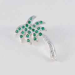 Priya Green Gemstone Pendant - Palm Tree Design