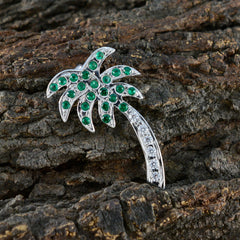 Priya Green Gemstone Pendant - Palm Tree Design
