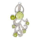 Daniela Green Gemstone Pendant with Elegant Design Peridot Green Green