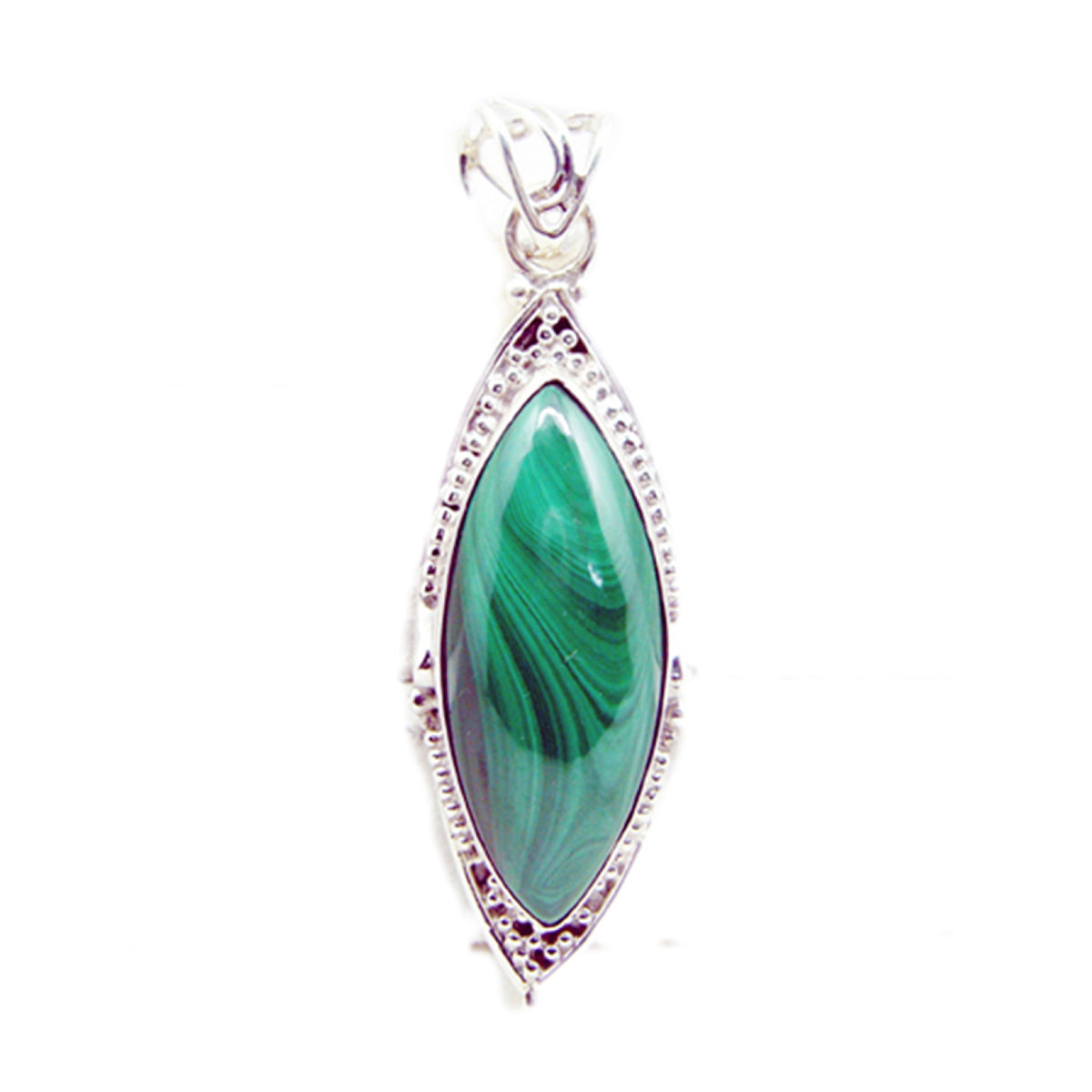 Sofia Green Gemstone Pendant for Everyday Glam Malachite Green Green