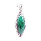 Sofia Green Gemstone Pendant for Everyday Glam Malachite Green Green
