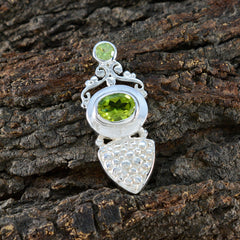 Carla Green Gemstone Pendant Elegant Silver Jewelry