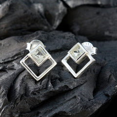 Alejandra Green Gemstone Stud Earrings for Everyday Glam