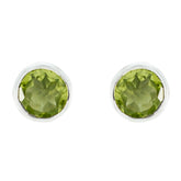 Freya Green Gemstone Stud Earrings for Everyday Elegance Peridot Green Stud