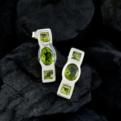 Isabel Green Gemstone Stud Earrings for Everyday Glam