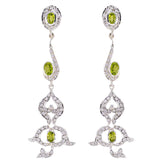 Araya Green Gemstone Stud Earrings for Everyday Glam Peridot Green Stud