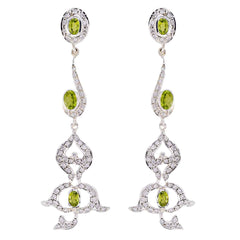 Araya Green Gemstone Stud Earrings for Everyday Glam Peridot Green Stud