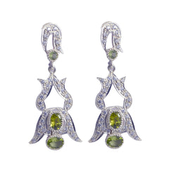 Riya Green Gemstone Stud Earrings for Every Occasion Peridot Green Stud