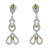 Araya Green Gemstone Stud Earrings for Everyday Glam Peridot Green Stud