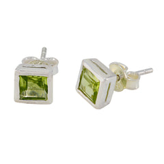 Giulia Green Gemstone Stud Earrings for Everyday Glam