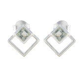 Alejandra Green Gemstone Stud Earrings for Everyday Glam Green Amethyst Green Stud