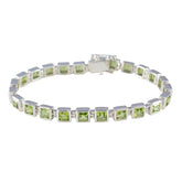 Savannah Green Gemstone Tennis Bracelet for Everyday Glam Peridot Green