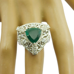 Constanza Green Halo Filigree Ring with Gemstone