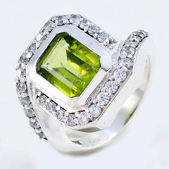 Eliza Green Halo Ring for Women with Gemstone Accent