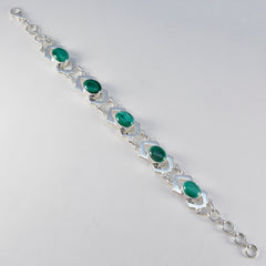 Klara Green Links Bracelet Gift with Gemstone Elegance