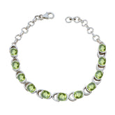 Aria Green Links Bracelet for Everyday Glam Peridot Green
