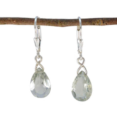 Ana Green Minimalist Dangle Earrings for Everyday Glam Green Amethyst Green Dangle