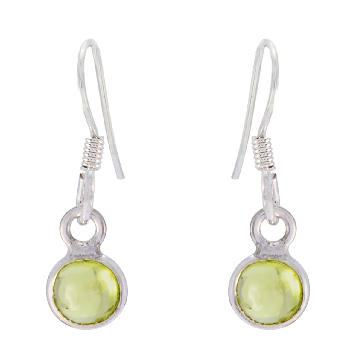 Fernanda Green Minimalist Earrings for Everyday Wear Peridot Green Dangle