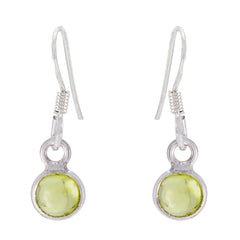 Fernanda Green Minimalist Earrings for Everyday Wear Peridot Green Dangle