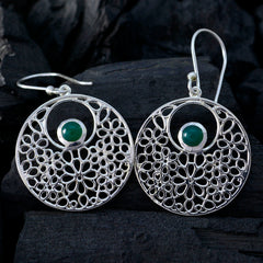Constanza Green Solitaire Dangle Earrings for Glam