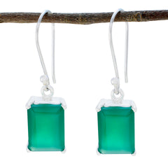 Julia Green Solitaire Dangle Earrings for Chic Style Green Onyx Green Dangle