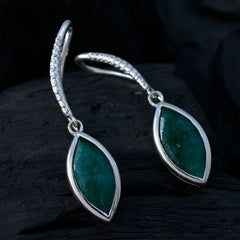 Rosa Green Solitaire Dangle Earrings for Chic Style