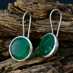 Sofia Green Solitaire Dangle Earrings for Glam Looks