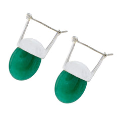 Clara Green Solitaire Dangle Earrings for Everyday Glam