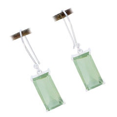 Nari Green Solitaire Dangle Earrings for Everyday Glam