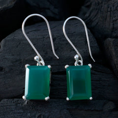 Julia Green Solitaire Dangle Earrings for Chic Style