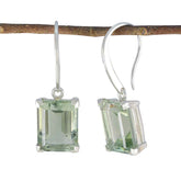 Li Lee Green Solitaire Dangle Earrings for Chic Style Green Amethyst Green Dangle