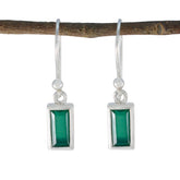 Lucia Green Solitaire Dangle Earrings for Everyday Glam Green Onyx Green Dangle