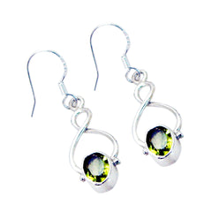 Aria Green Solitaire Dangle Earrings for Everyday Glam