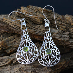 Eleanor Green Solitaire Dangle Earrings for Glam Style