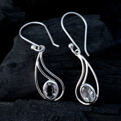 Constanza Green Solitaire Dangle Earrings for Glam Look