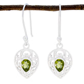 Natalia Green Solitaire Dangle Earrings for Everyday Glam Peridot Green Dangle