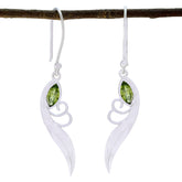 Elena Green Solitaire Dangle Earrings for Glam Looks Peridot Green Dangle