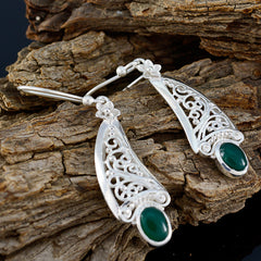 Dayana Green Solitaire Dangle Earrings for Glam Style