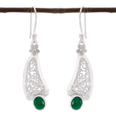 Dayana Green Solitaire Dangle Earrings for Glam Style Green Onyx Green Dangle