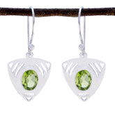 Autumn Green Solitaire Dangle Earrings for Every Occasion Peridot Green Dangle