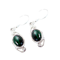 Maya Green Solitaire Dangle Earrings for Glam Style