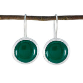 Fernanda Green Solitaire Dangle Earrings for Everyday Glam Green Onyx Green Dangle