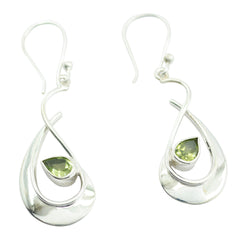 Agnes Green Solitaire Dangle Earrings for Glam Look