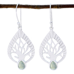 Yasmin Green Solitaire Dangle Earrings for Every Occasion Prehnite Green Dangle