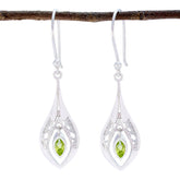 Camila Green Solitaire Dangle Earrings for Everyday Glam Peridot Green Dangle