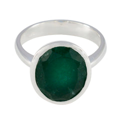 Zazlle Green Solitaire Gemstone Ring - Stunning Design