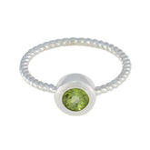 Aaliyah Green Solitaire Ring India - Stylish Gemstone Jewelry Peridot Green